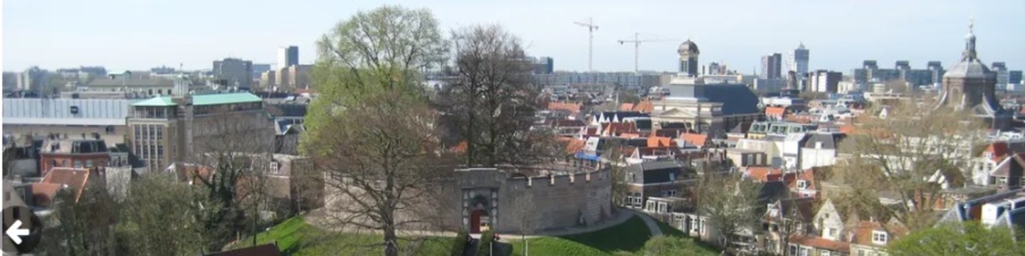 Luchtfoto met de burcht op de voorgrond